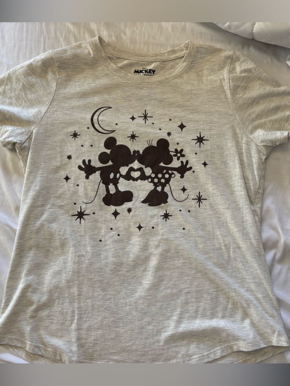 Disney Graphic Short Sleeve Tee in Heather Gray